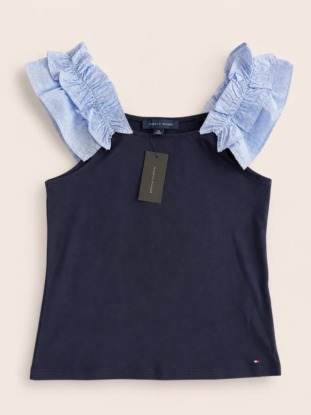 TOMMY HILFIGER RUFFLE TOP